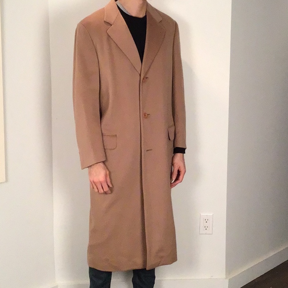 Rare Canali 90% wool 10% cashmere overcoat made in Italy. Camel color. Size 50R